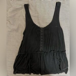 American Eagle Grey Babydoll Top Size S